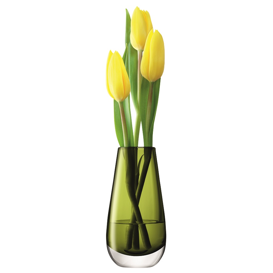 Ваза стеклянная в форме бутона зеленая 14 см Flower Colour LSA INTERNATIONAL - 253429 Зеленый  - Вид №7