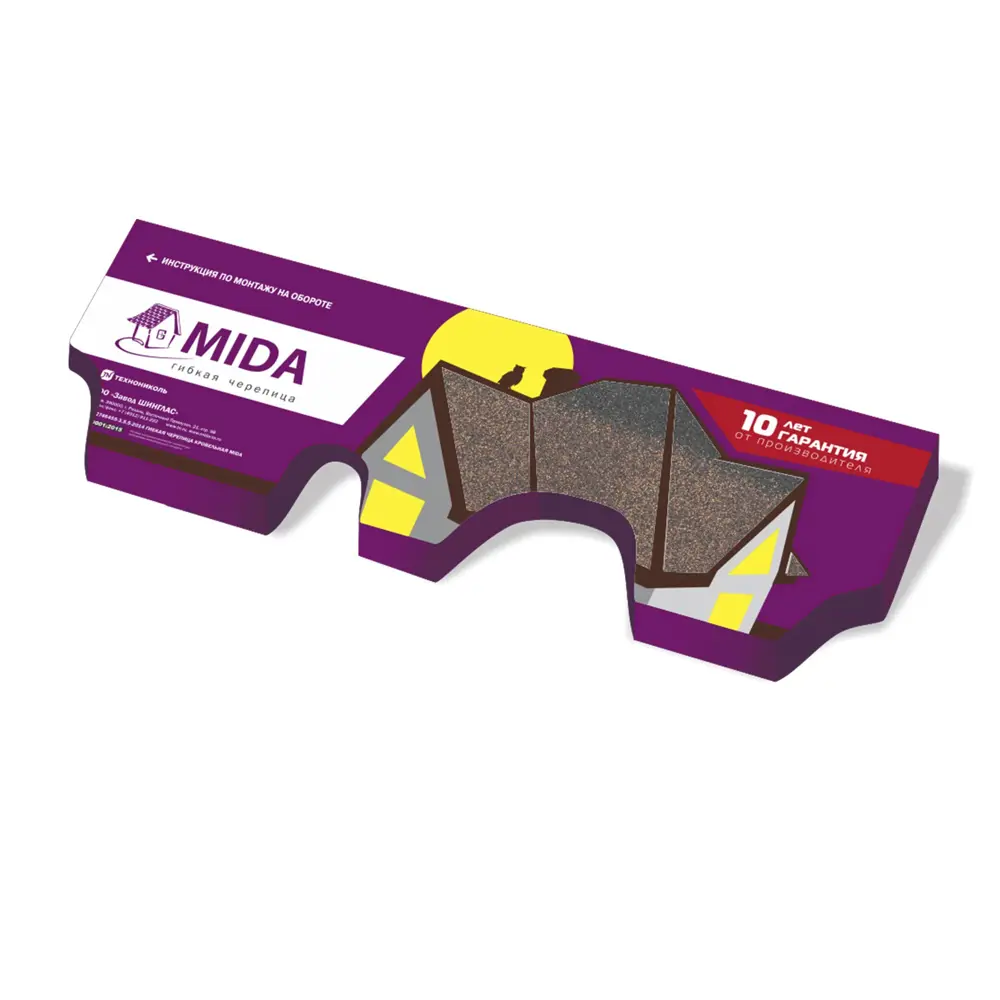 Гибкая черепица Технониколь Аккорд коричневый 3 м² STLM-2175121 - Вид №3