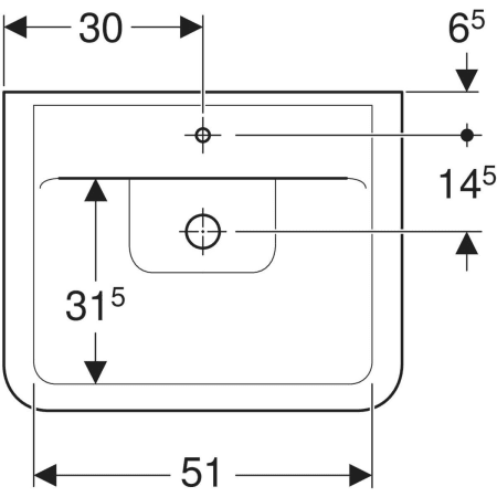 225165000 Накладная раковина Geberit Renova Plan Geberit  - Вид №11