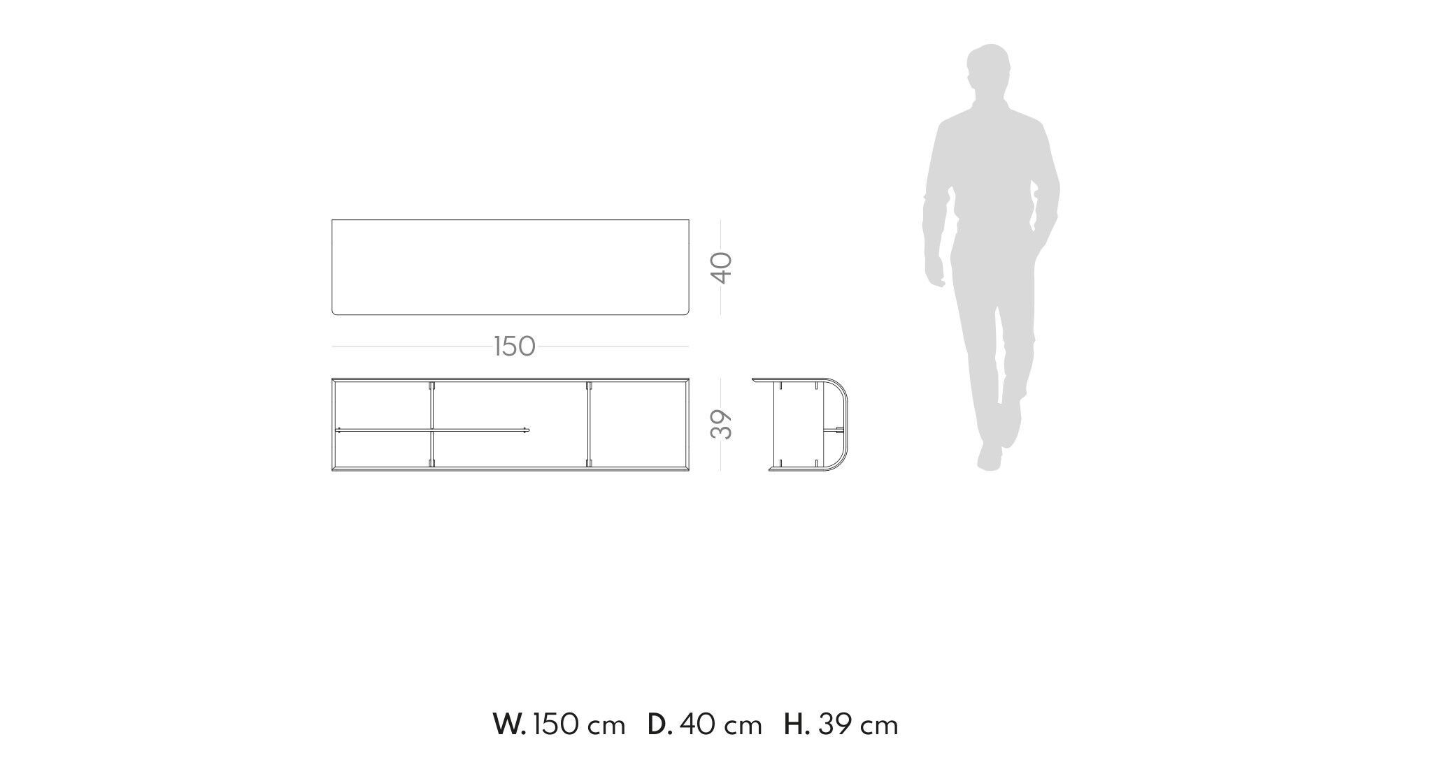 Деревянный прямоугольный низкий журнальный столик с отсеком для хранения PRADDY Natur ARCH-00017827 - Вид №2