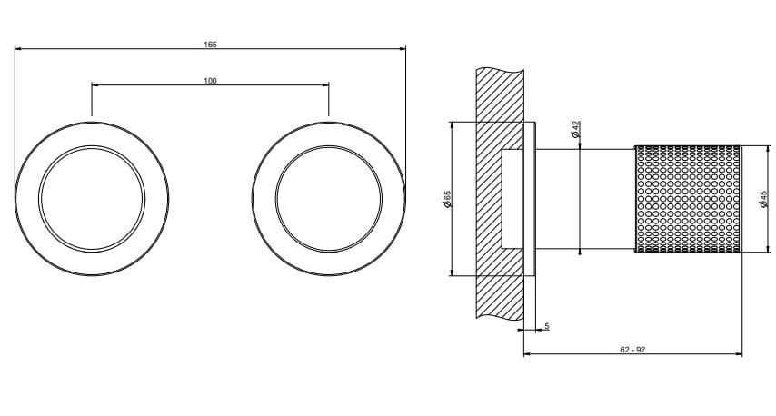 Хромированный латунный смеситель для душа с 2 отверстиями Gessi Habito ARCH-00036646 - Вид №2