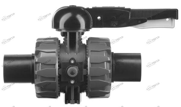 SANIT GB16R967560 2-ходовой шаровой кран d 75-110, ВКД DualBlock®, PVC-U, PE 100-LS-х частей 