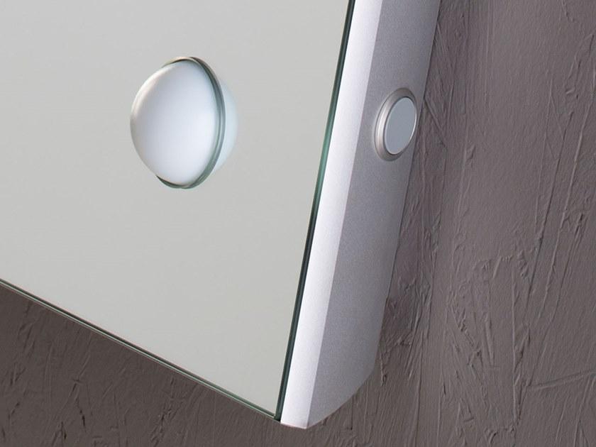 UNICA by Cantoni Прямоугольное настенное зеркало в современном стиле из анодированного алюминия со встроенной подсветкой Mh sun-id-1461470 - Вид №8