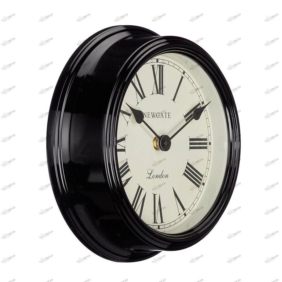 Настенные часы Petite Gallery, Ø45 см, черные Newgate FAP584EK