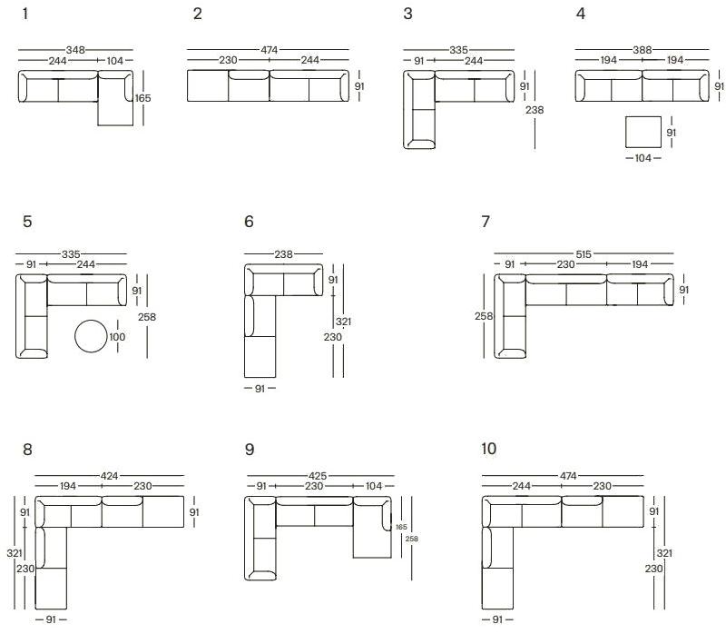 Zanotta Угловой диван sun-id-1365797 - Вид №2
