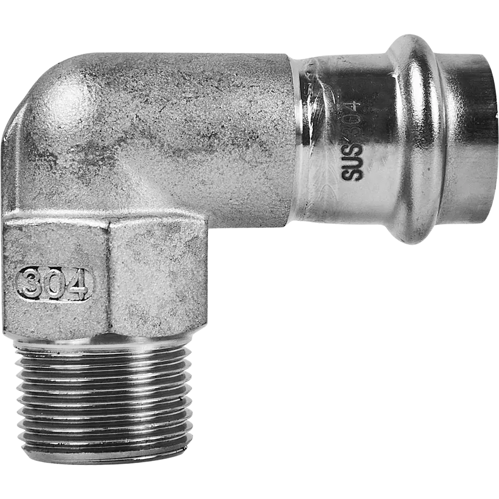 Угол переходной Rommer 3/4"x22 мм ВПр-НР нержавеющая сталь STLM-2000342 - Вид №1