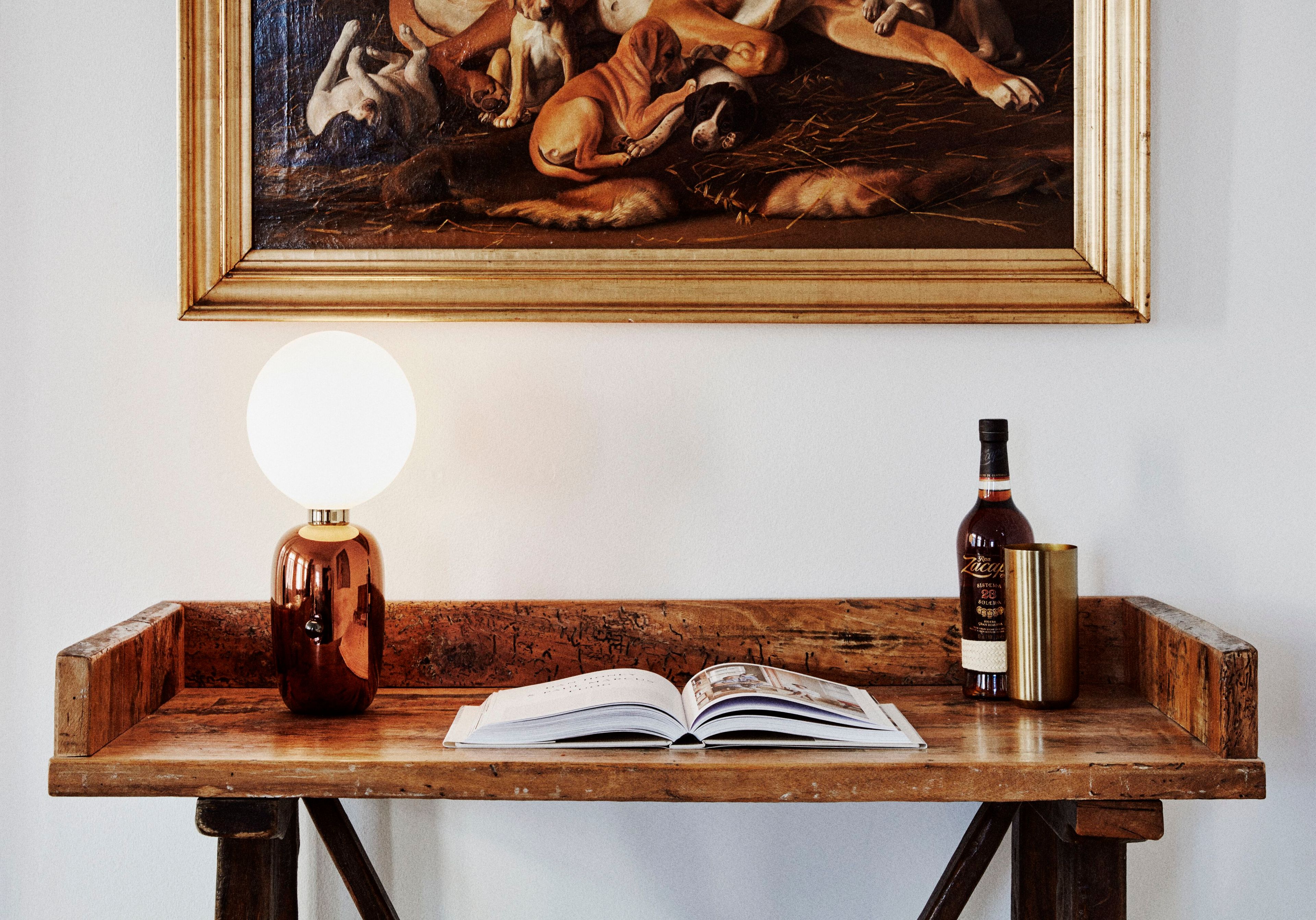 Керамическая и опаловая стеклянная настольная лампа с диммером PARACHILNA Aballs ARCH-00068946 - Вид №16