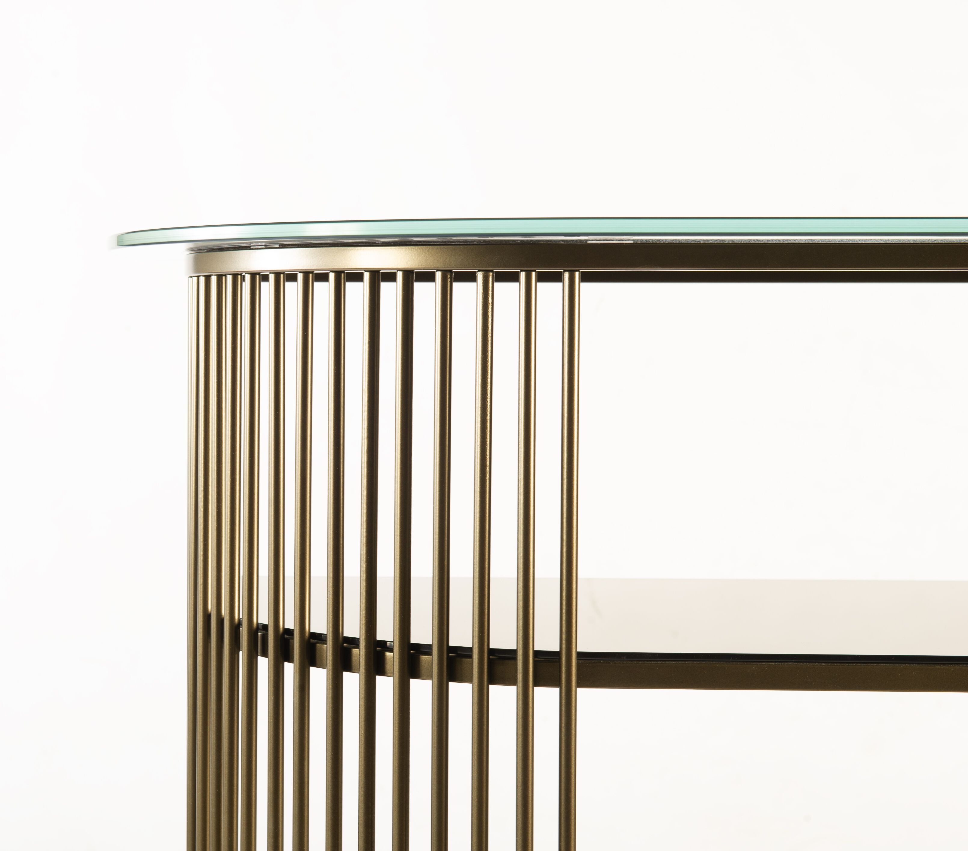 Консоль полумесяца из стали и стекла Galbiati Exclusive Interiors ARCH-00100641 - Вид №4