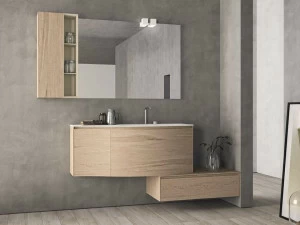 NOVELLO Тумба под умывальник с ящиками и зеркалом Calix xl