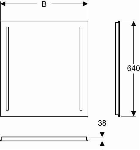 47166 Зеркало IFO Option с двухсторонней подсветкой, W = 900 мм - Вид №7