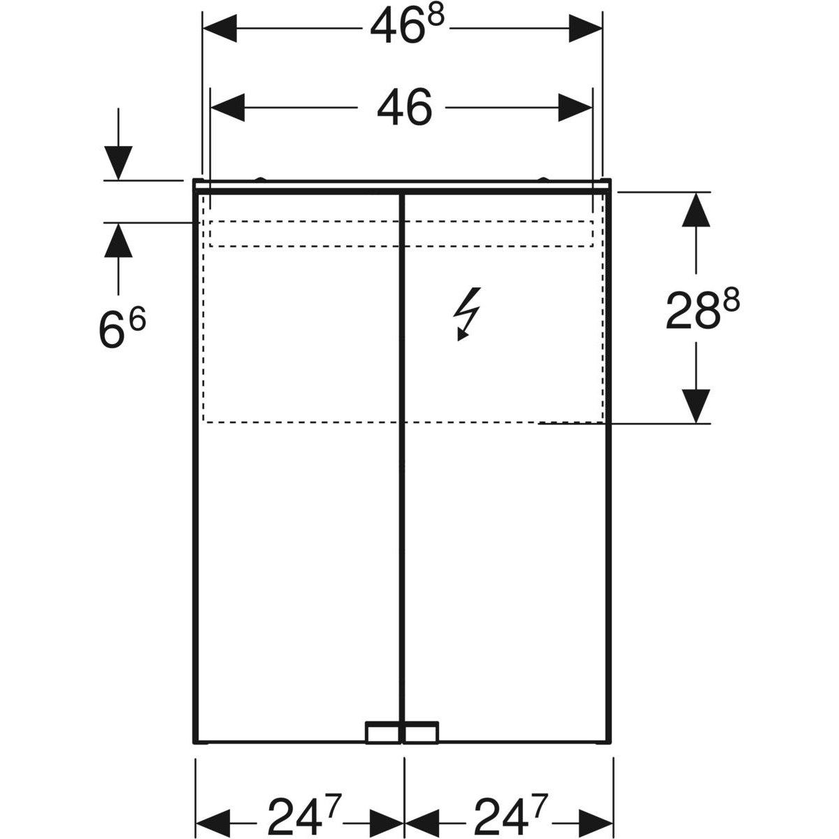Зеркало со встроенным настенным освещением Geberit Option ARCH-00130455 - Вид №4