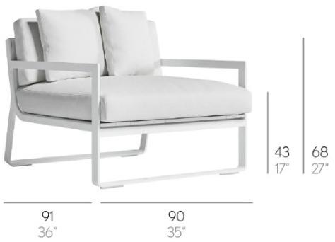 GANDIABLASCO Садовое кресло из алюминия Flat sun-id-1358530 - Вид №3