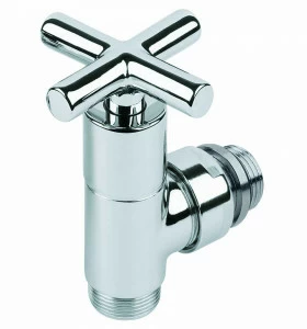 Carlo Poletti V43101J Клапан термостатический, одно/двухтрубный с by-pass и держателем, центральное подсоединение. Версия прямая с подключением медной или пластиковой трубы. Межосевое расстояние 50 мм.