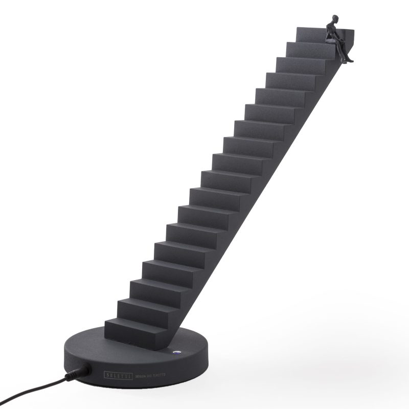 Настольная лампа черная с диммером 37х42 см Verso antracite 01490 ANT SELETTI НЕОБЫЧНЫЕ 00-3882465 Коричневый;черный  - Вид №2