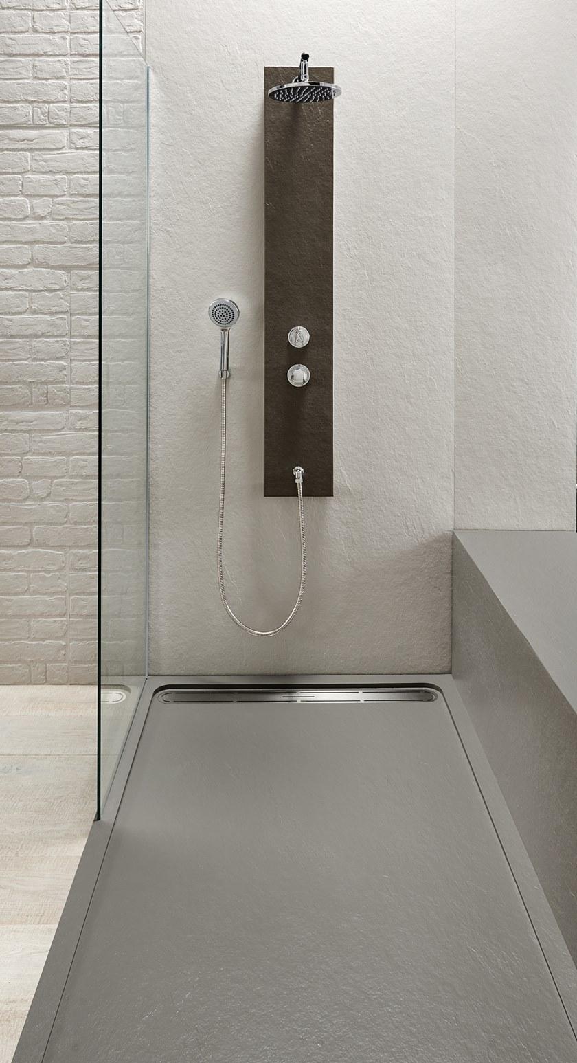 Acquabella Прямоугольный нескользящий душевой поддон в Akron © Slate sun-id-1486960 - Вид №2