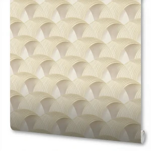 Обои флизелиновые WallSecret Escher бежево-золотые 1.06 м 8653-21