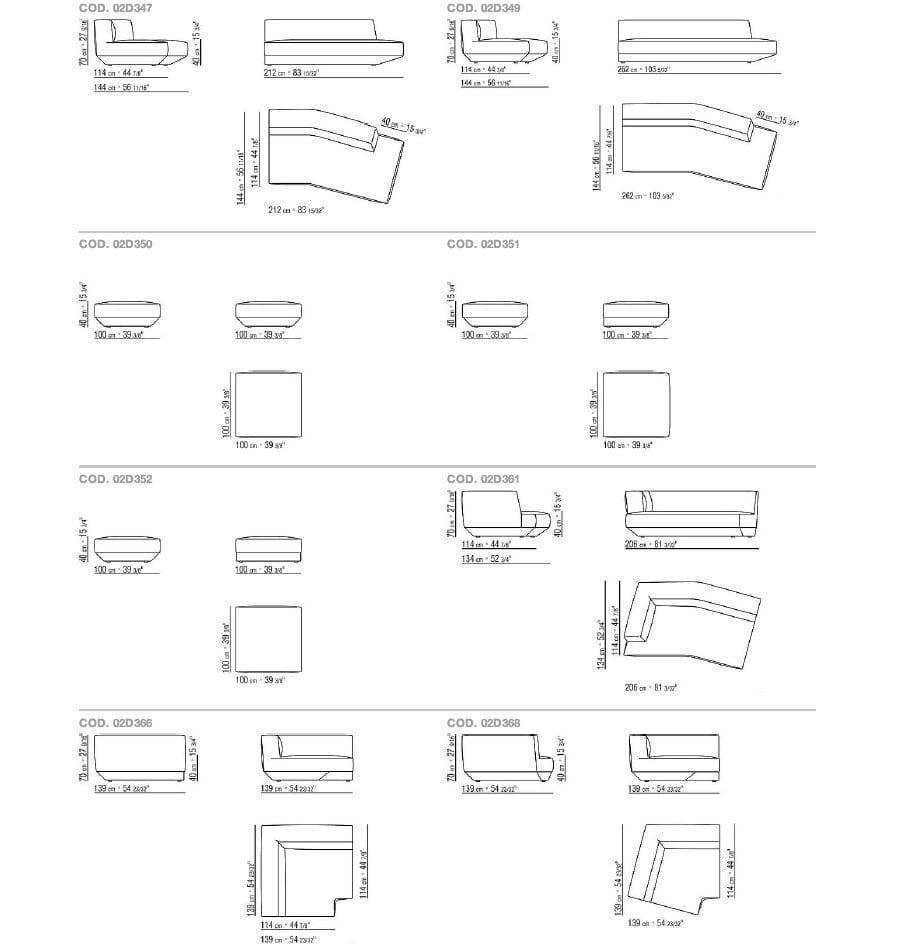 Модульный диван Flexform LOUNGESCAPE ARCH-00060009 - Вид №15
