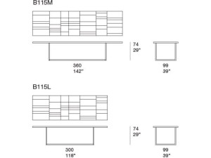 Прямоугольный стол из эмалированной лавы