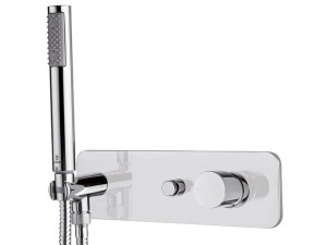 Смеситель для ванны из хромированной латуни с ручным душем