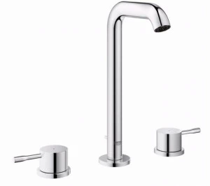 Смеситель для раковины GROHE Essence+ на 3 отверстия с донным клапаном и высоким изливом, хром (20299001)
