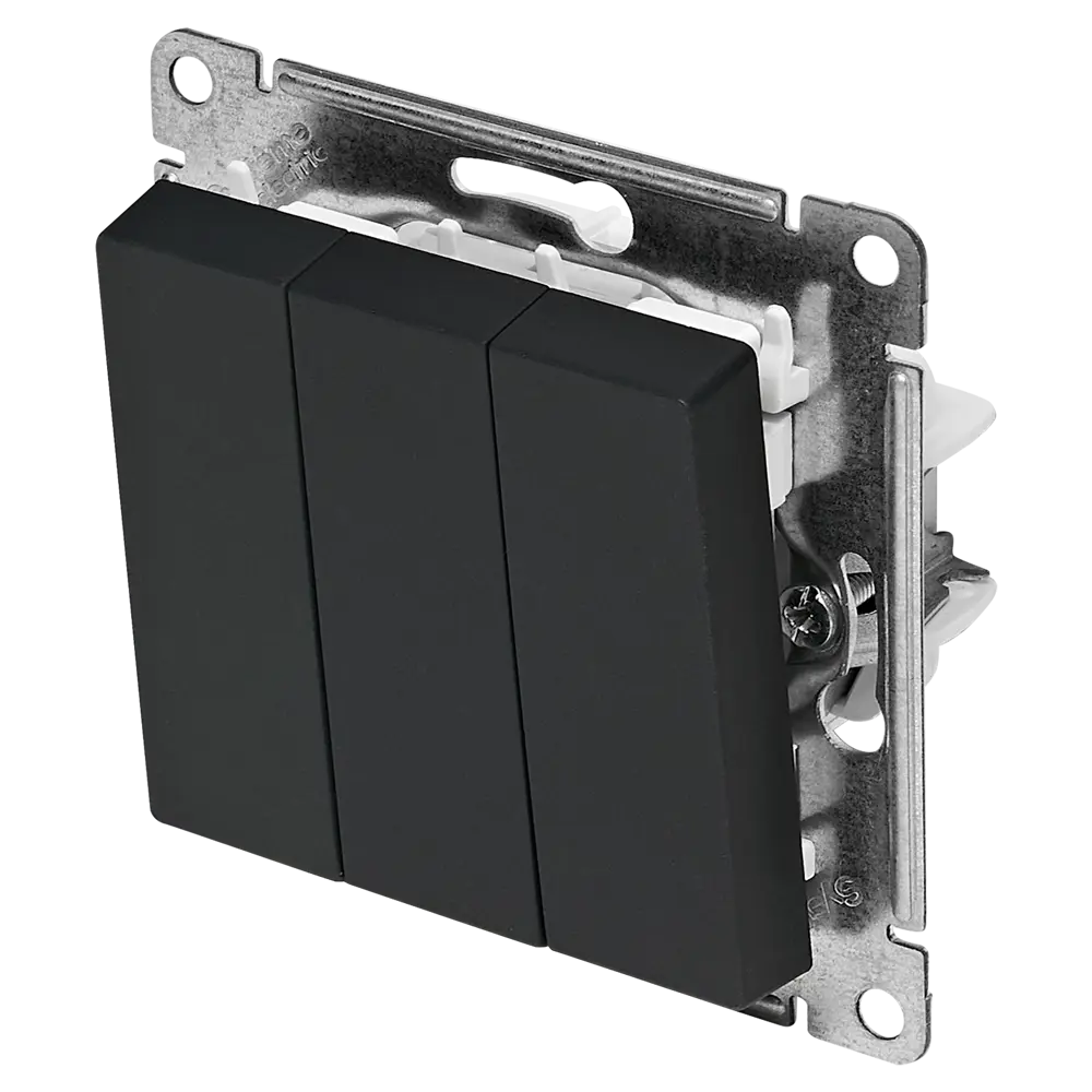 Выключатель встраиваемый Systeme Electric AtlasDesign 3 клавиши цвет базальт STLM-2126537 - Вид №1