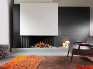 Настенный газовый угловой камин