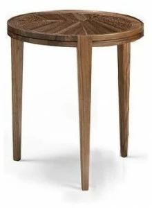 Arte Brotto Круглый журнальный столик из орехового дерева Leonardo L1030n