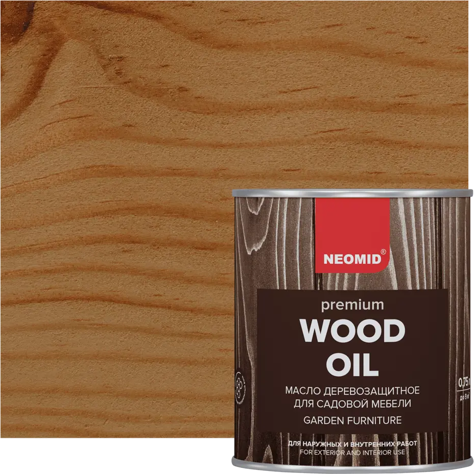 Масло Neomid для защиты и окрашивания садовой мебели и деревянных конструкций 85180739
