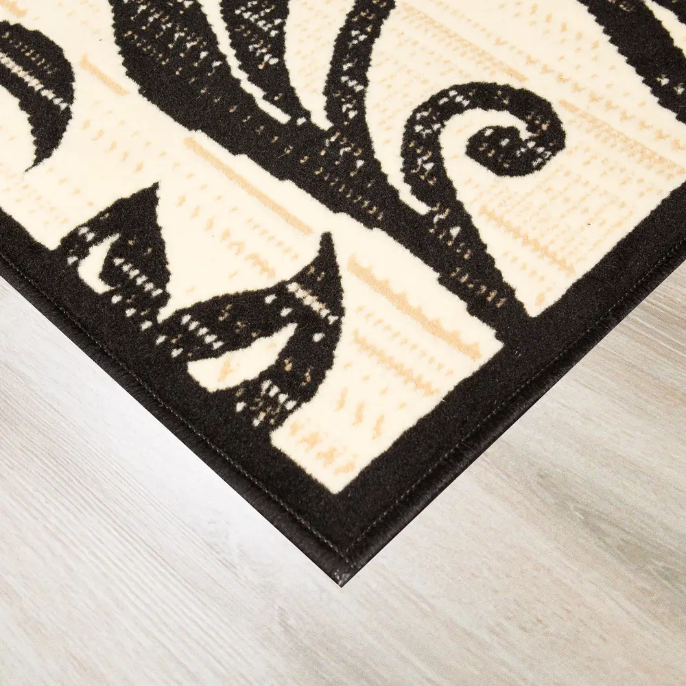 Ковер полипропилен Лагуна D160KS 60x110 см цвет черный MERINOS STLM-2041892 - Вид №1