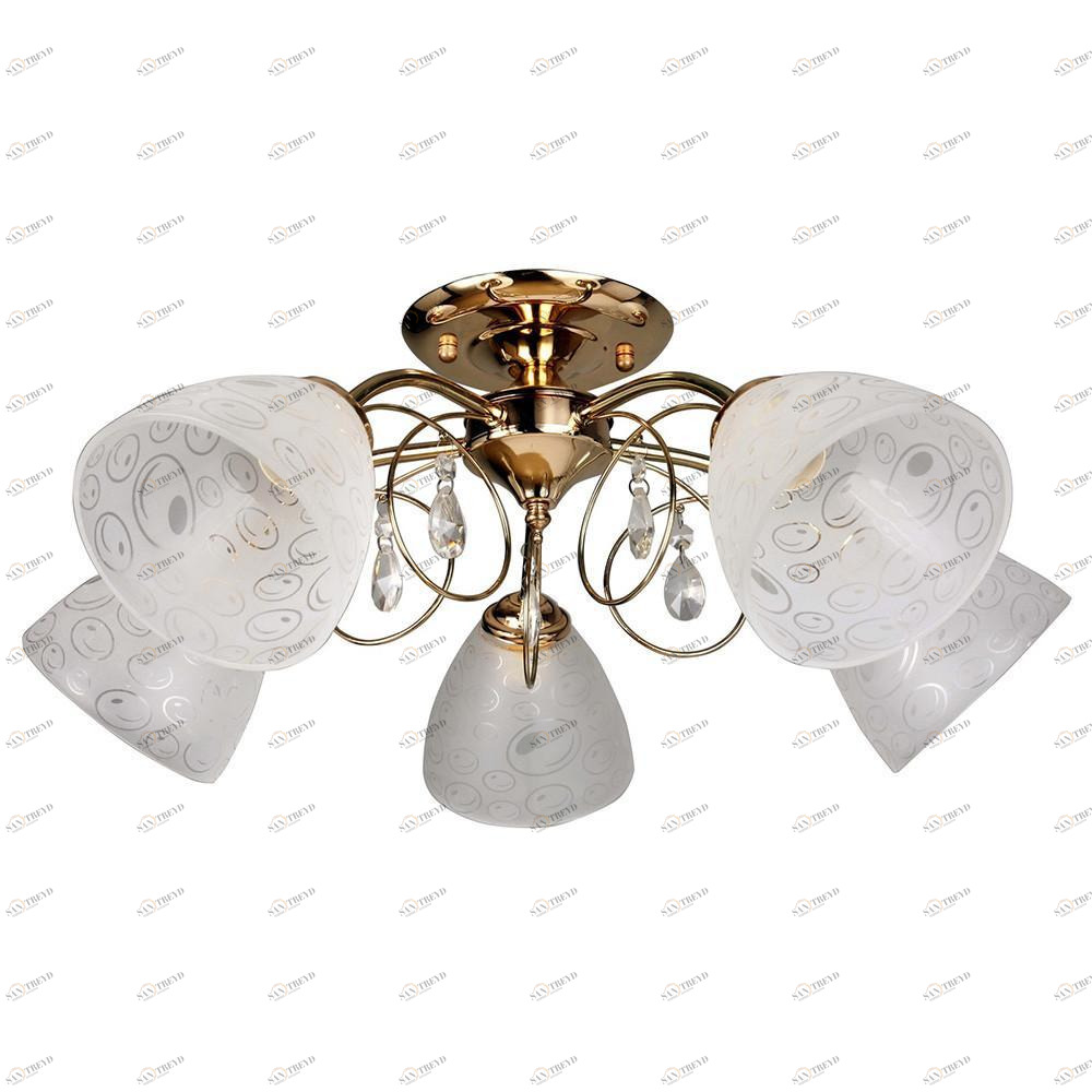 Потолочная люстра Omnilux Caldiero OML-29007-05 OMNILUX CALDIERO 336872 Белый;золото 