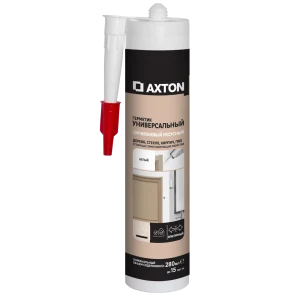 Герметик силиконовый Axton универсальный уксусный белый 280 мл