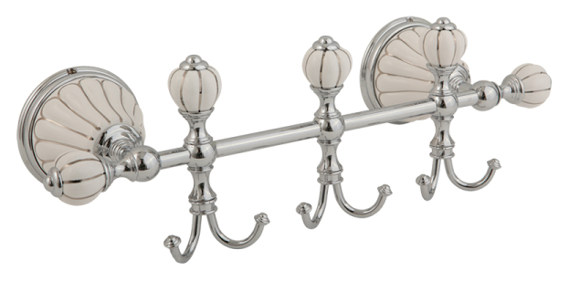 Планка с тремя крючками MIGLIORE Olivia ML.OLV-60.639, 30 см ML.OLV-60.639.BI.CR - Вид №4