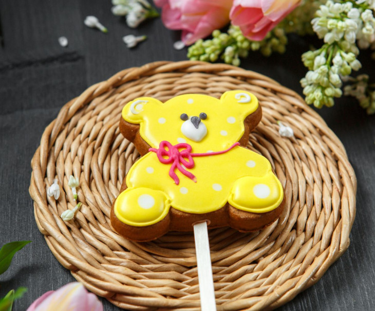 9645 Пряник Мишка желтый Вкусляндия  - Вид №2