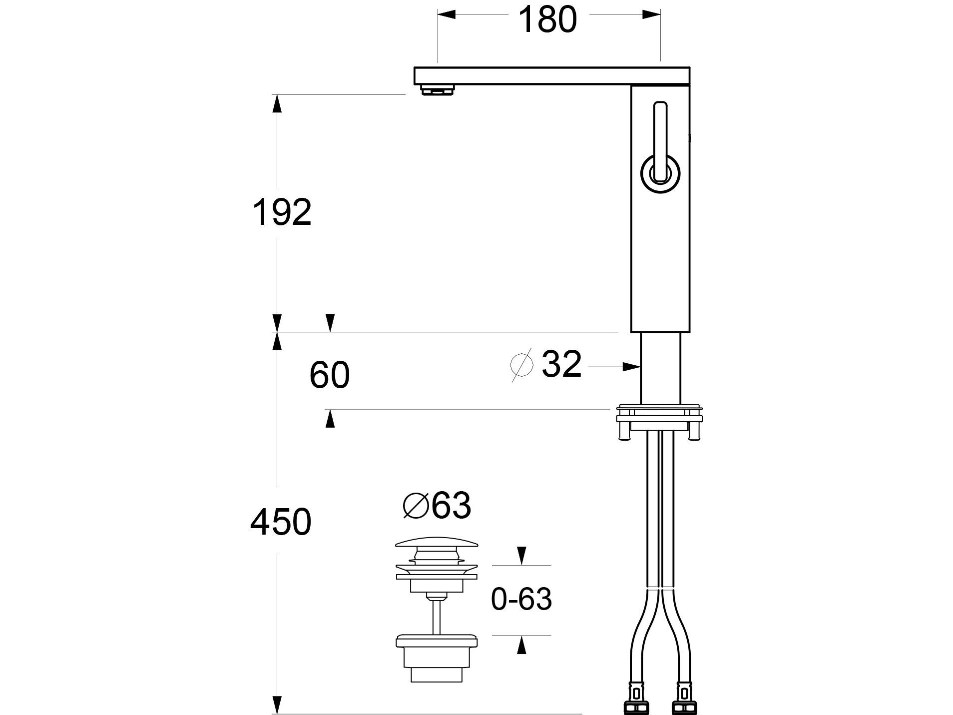 Однорычажный смеситель для раковины GUGLIELMI RUBINETTERIE GZero ARCH-00126262 - Вид №2