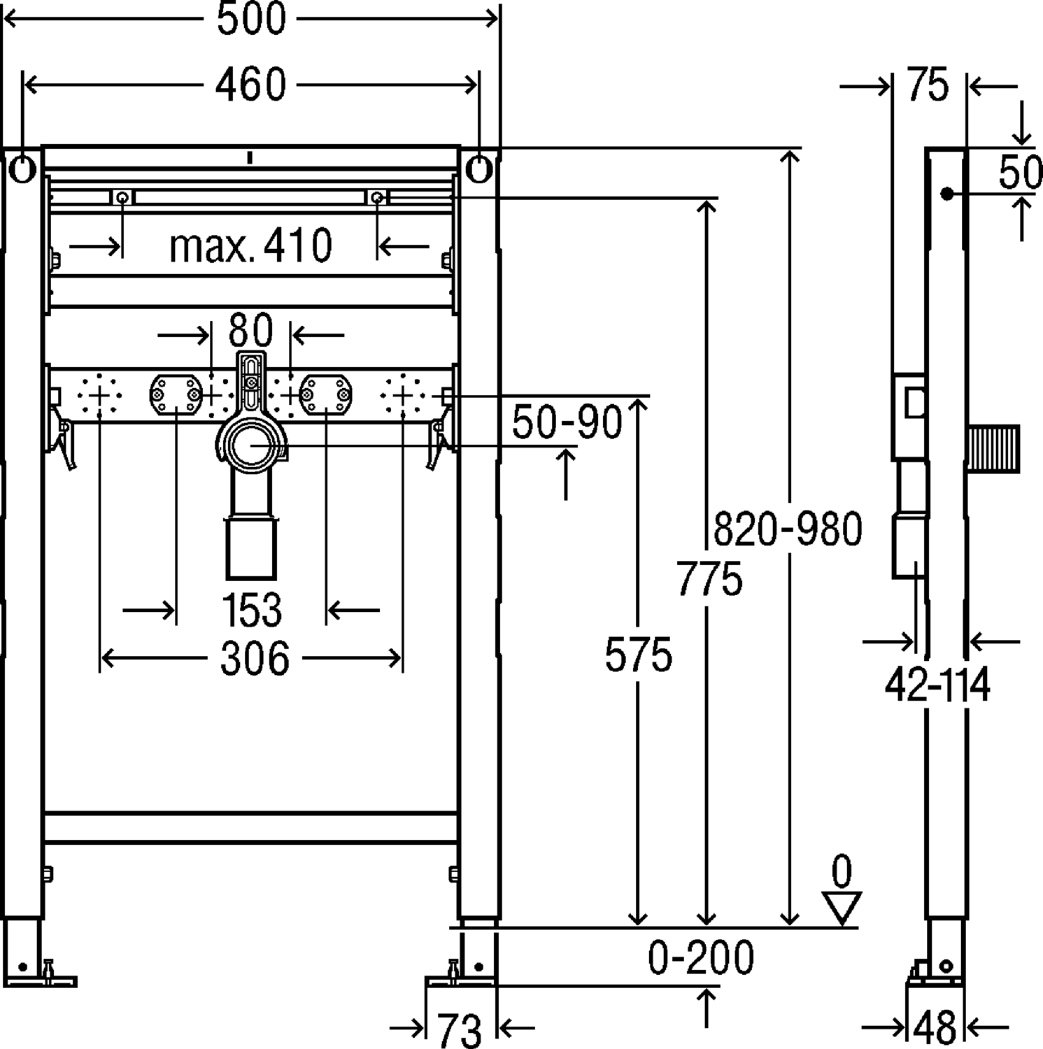 Системная техника  Prevista Dry  Элементы для умывальников VIEGA 776 190 Модель 8535.31 Santreyd  - Вид №2