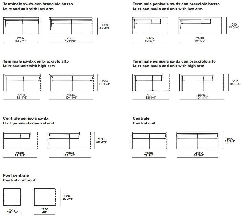 Poliform Диван из ткани sun-id-1510399 - Вид №4
