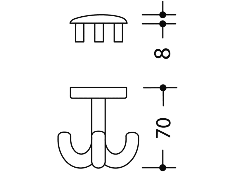 477.90.052 тройной крючок HEWI System 111 | Polyamid  - Вид №19