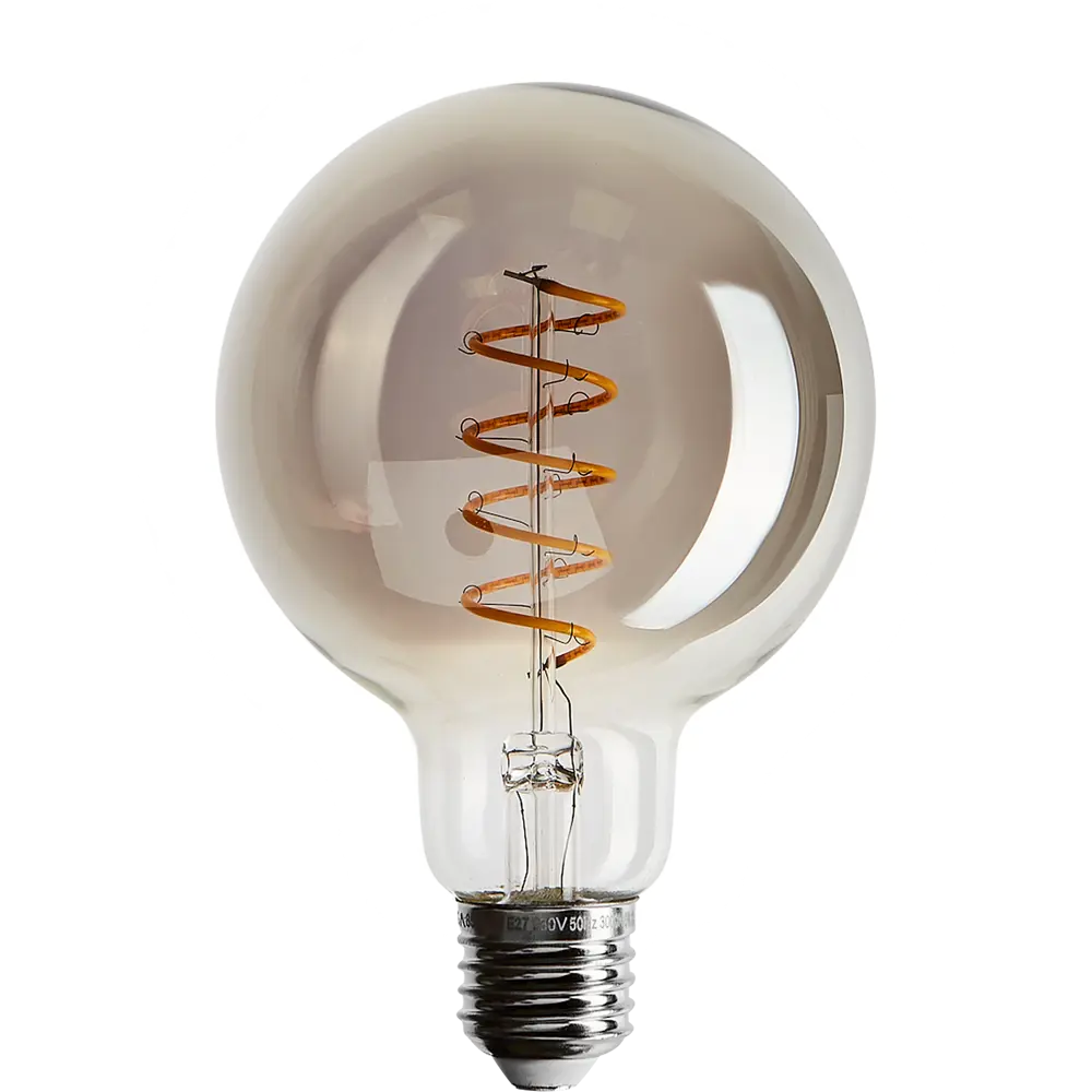 Диммируемая филаментная лампа Voltega G95 дымчатая 4Вт E27 ретро-стиль 89345987 STLM-1542622 - Вид №1