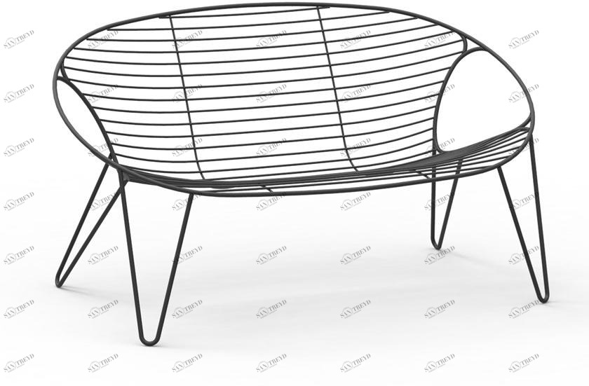 Joli Садовый диван 2 мест из нержавеющей стали Wire sun-id-1485570