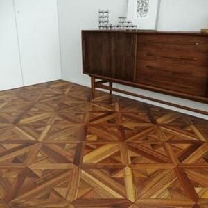 Модульный паркет Da Vinci Afina Орех Европейский (Грецкий) Натур (Гладкая) 458х458 мм.