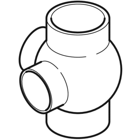 367.320.16.1 Крестовина шаровая Geberit PE 88,5°, соединения 90° смещенные Geberit  - Вид №1