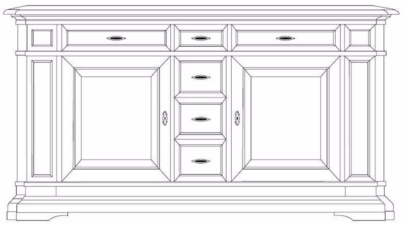 Arvestyle Буфет из массива дерева с ящиками San marco Ks-e411 - Вид №2