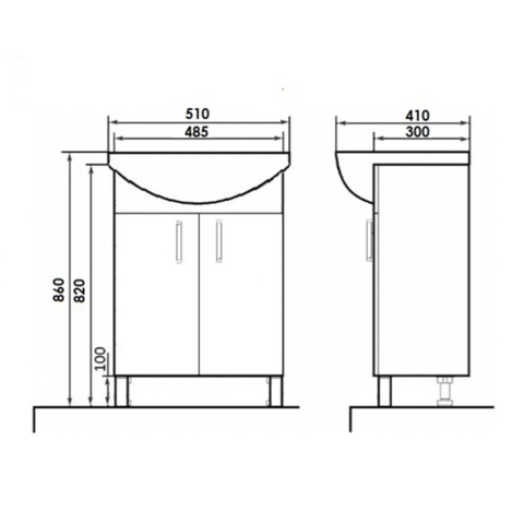 Тумба напольная Роса 50 см, цвет салатовый золото ORANGE sun-id-1517339 - Вид №1