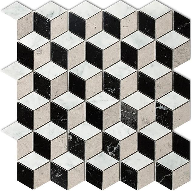 Ideamarmo Мраморная мозаика Cube 1925 Cb 602 - Вид №1