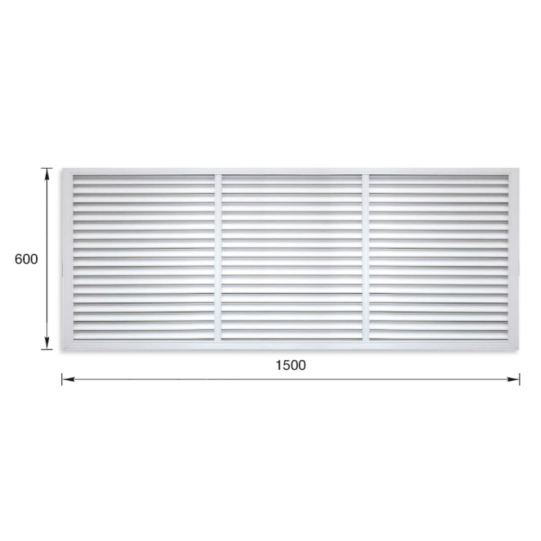 Решетка радиаторная ПВХ белая 600*1500 мм Stella STSR-1211