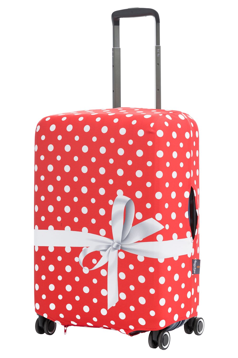 ECO Горошек с бантиком ML Чехол для чемодана средний Fancy Armor ECO