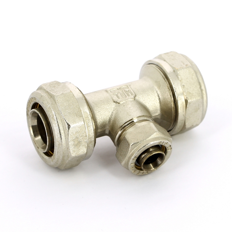 Тройник обжим никелированный TIEMME 32х20х32 1600062