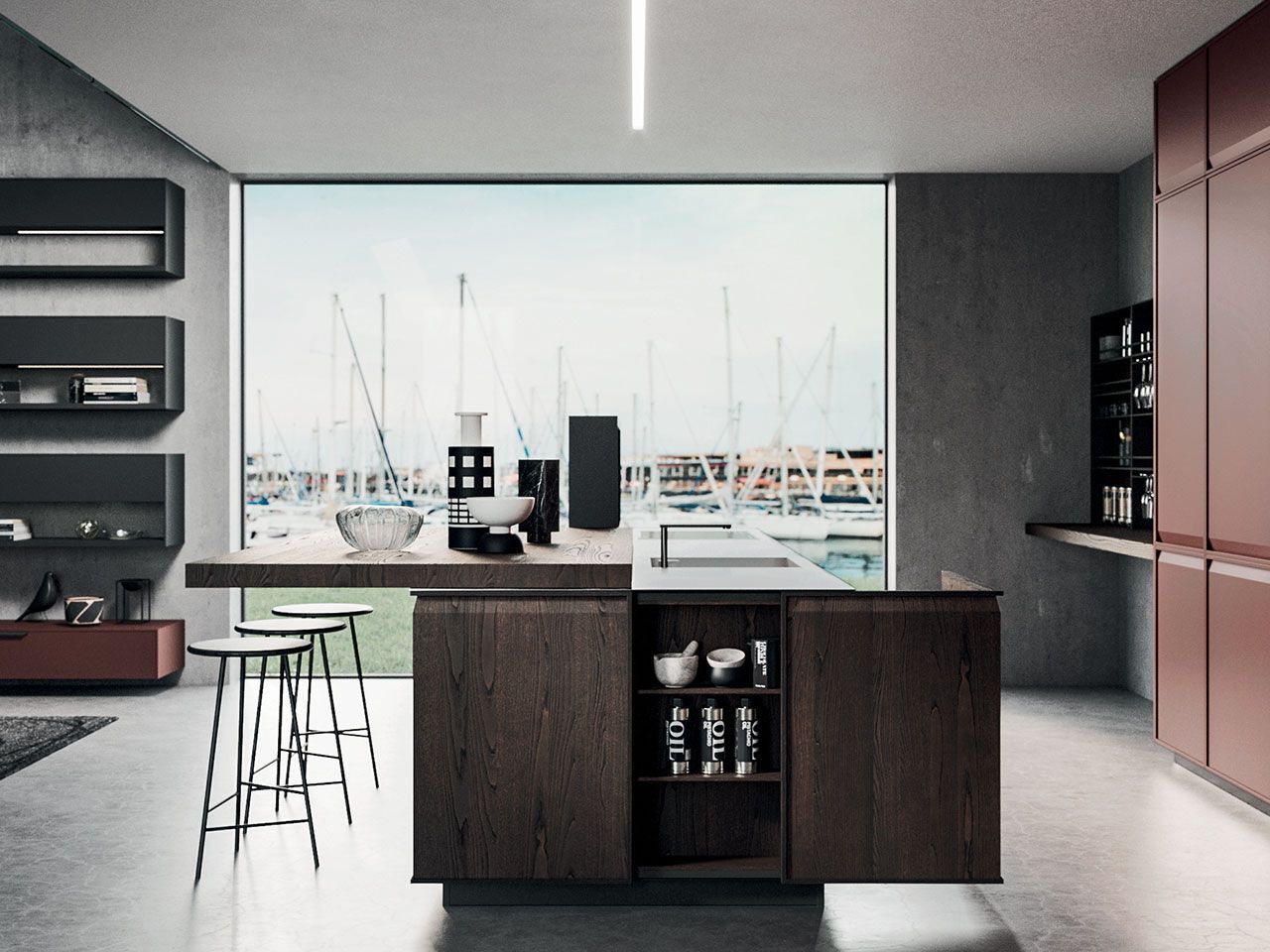 Встроенная кухня с островом Arrital Ak_07 ARCH-00004919 - Вид №5