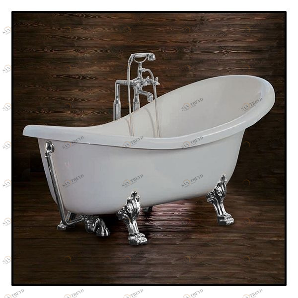 Ванна Akcjum Rectime 170 WR-02-01-Ch овальная белая с хромированными ножками WR0201CH