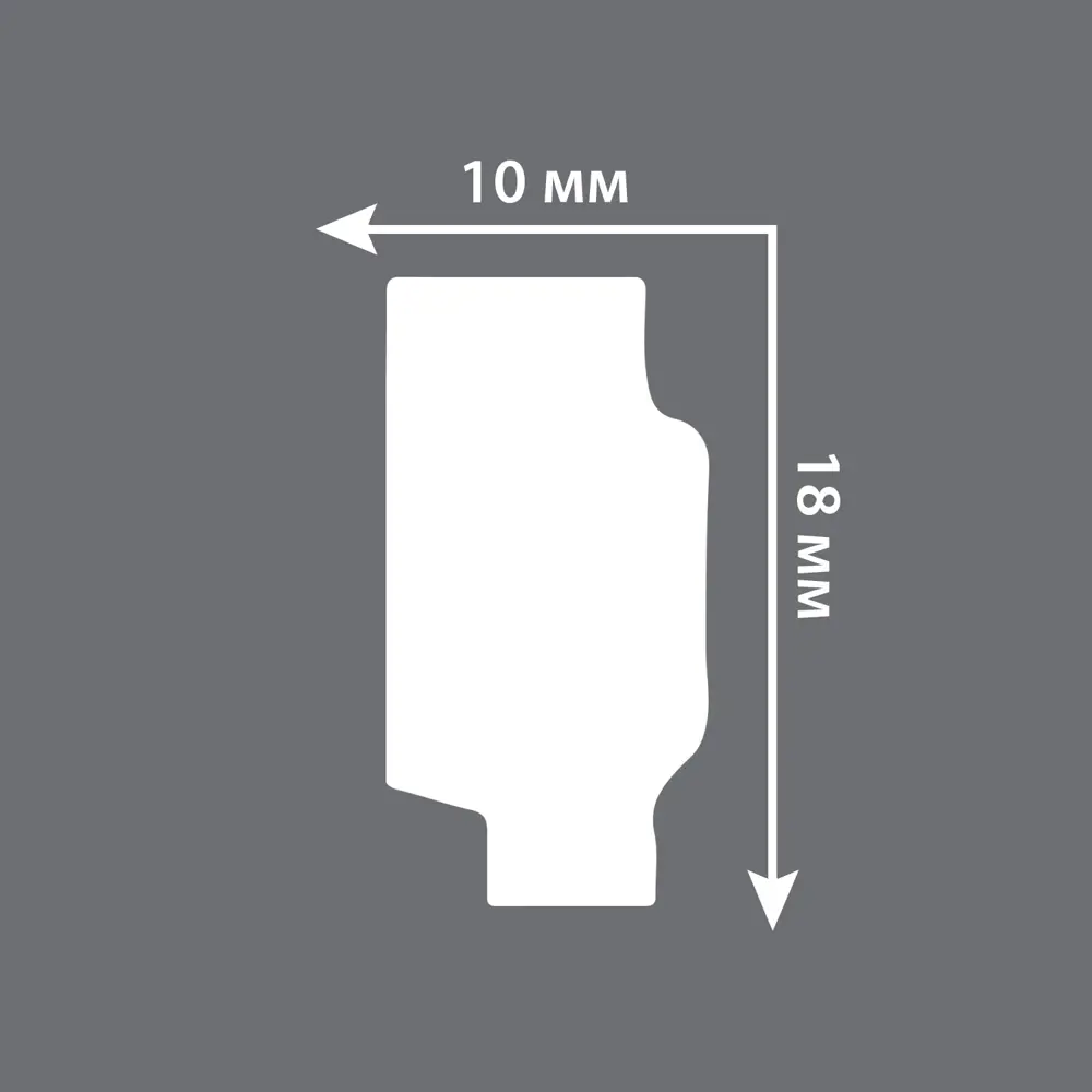 Молдинг настенный полистирол Decomaster 158-127 золотой 10x18x2000 мм STLM-2166911 - Вид №3